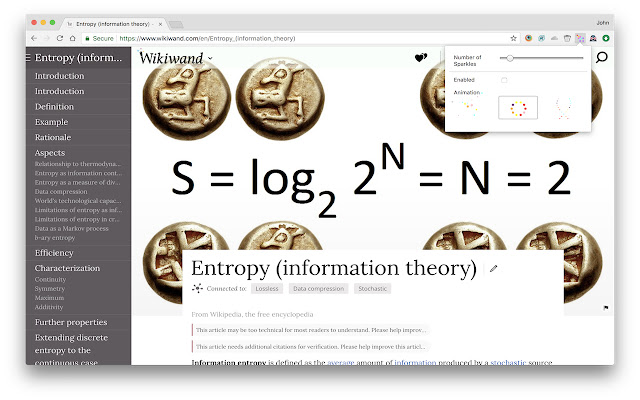Cursor Sparkles  from Chrome web store to be run with OffiDocs Chromium online