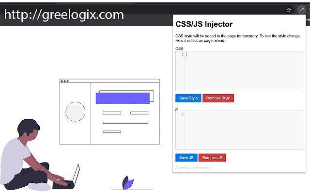 Custom CSS,JS injector on pages  from Chrome web store to be run with OffiDocs Chromium online