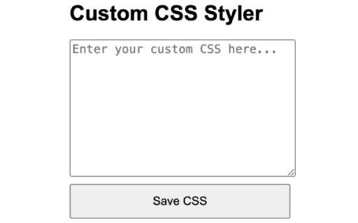 Custom CSS Styler  from Chrome web store to be run with OffiDocs Chromium online