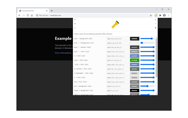 Custom Dark Mode  from Chrome web store to be run with OffiDocs Chromium online