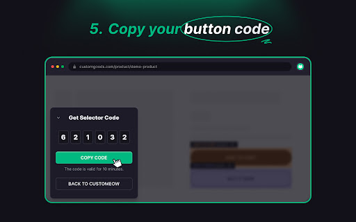 CustoMeow Selector: Get your Add to Cart Button element  from Chrome web store to be run with OffiDocs Chromium online