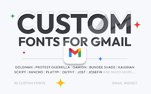 Custom Fonts for Gmail  from Chrome web store to be run with OffiDocs Chromium online