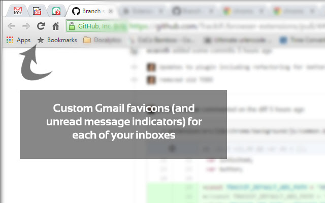 Custom Gmail™ Favicons  from Chrome web store to be run with OffiDocs Chromium online