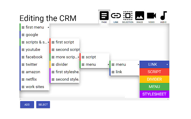 Custom Right Click Menu  from Chrome web store to be run with OffiDocs Chromium online