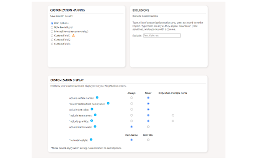 CustomSync for ShipStation  from Chrome web store to be run with OffiDocs Chromium online