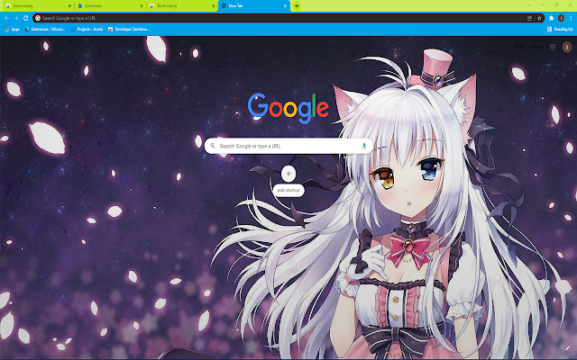 Cute Anime Girl HD Wallpapers Theme  from Chrome web store to be run with OffiDocs Chromium online