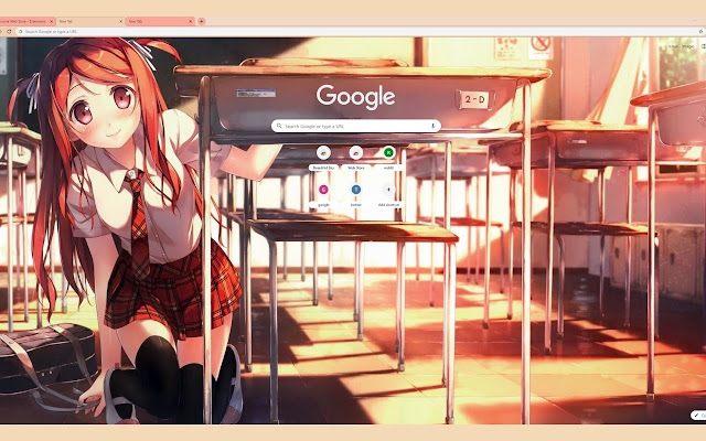 OffiDocs Chromiumオンラインで実行されるChrome Webストアのクラスのかわいいアニメの女の子のテーマ♥