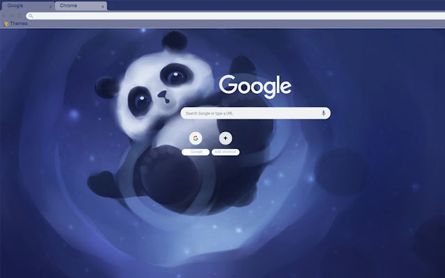 Cute anime panda painting theme  from Chrome web store to be run with OffiDocs Chromium online