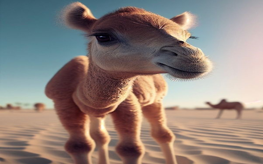 Cute baby camel wallpaper  from Chrome web store to be run with OffiDocs Chromium online