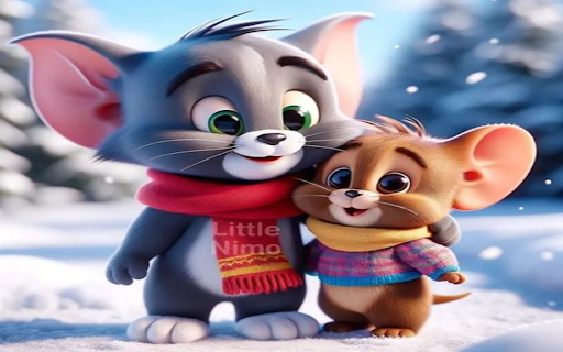 Cute cartoon character wallpapers  from Chrome web store to be run with OffiDocs Chromium online