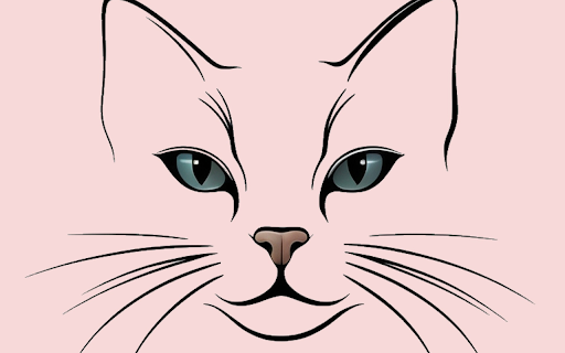 Cute cat face  from Chrome web store to be run with OffiDocs Chromium online