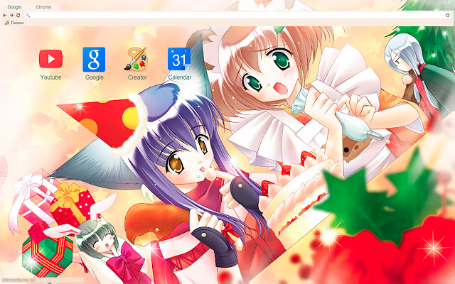 Cute christmas girls theme 1280x720  from Chrome web store to be run with OffiDocs Chromium online