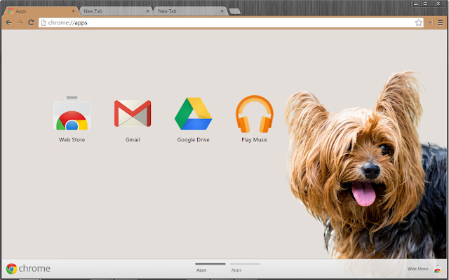 Cute Dog Theme  from Chrome web store to be run with OffiDocs Chromium online