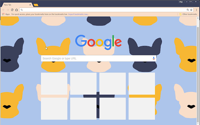 Cute Frenchie  from Chrome web store to be run with OffiDocs Chromium online