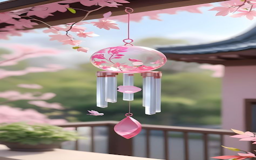 Cute little wind chime wallpaper  from Chrome web store to be run with OffiDocs Chromium online