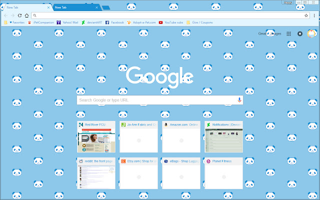 Chrome ウェブストアのかわいいピクセル ブルー パンダ ベアが OffiDocs Chromium オンラインで実行される