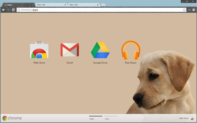Cute Puppy Theme  from Chrome web store to be run with OffiDocs Chromium online