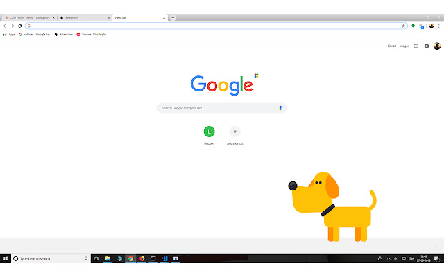 Cute Puppy Theme Animation  from Chrome web store to be run with OffiDocs Chromium online