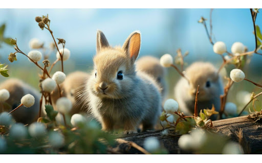 Cute Rabbit Wallpaper 2K  from Chrome web store to be run with OffiDocs Chromium online