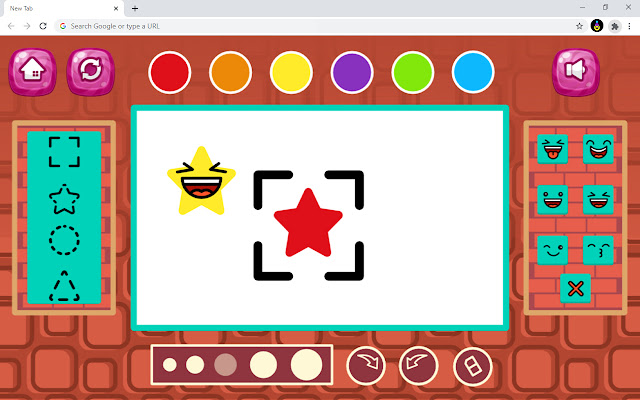 Cute Shapes Paint Game  from Chrome web store to be run with OffiDocs Chromium online