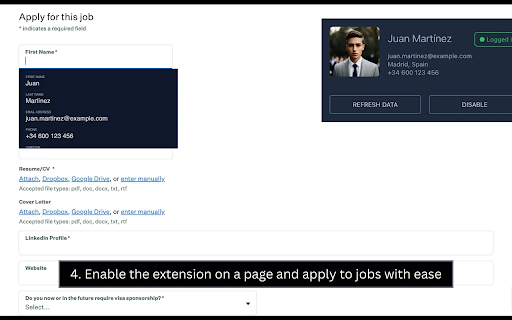 CVBot.in  from Chrome web store to be run with OffiDocs Chromium online