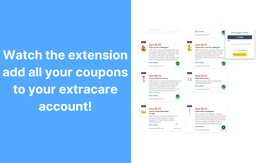 CVS Coupon Adder  from Chrome web store to be run with OffiDocs Chromium online
