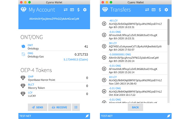Cyano Wallet  from Chrome web store to be run with OffiDocs Chromium online