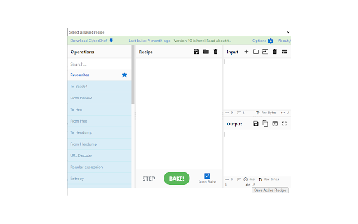 CyberChef Popup  from Chrome web store to be run with OffiDocs Chromium online