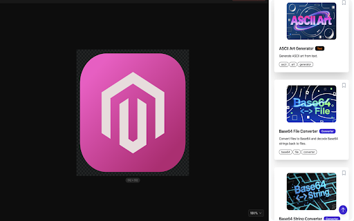 CyberChef Tools  from Chrome web store to be run with OffiDocs Chromium online