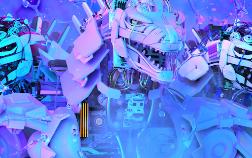 Cybernetic Mecha Dragon  from Chrome web store to be run with OffiDocs Chromium online