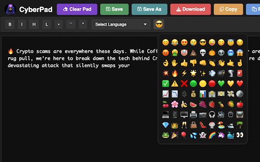 CyberPad  from Chrome web store to be run with OffiDocs Chromium online