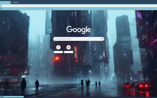Cyberpunk city theme  from Chrome web store to be run with OffiDocs Chromium online