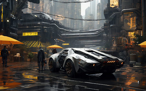 cyberpunk urban landscape with cars  from Chrome web store to be run with OffiDocs Chromium online