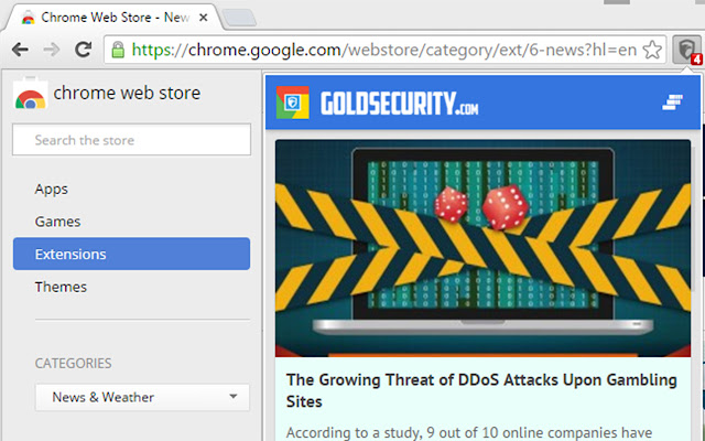 Cyber ​​Security News oleh Gold Security dari toko web Chrome untuk dijalankan dengan OffiDocs Chromium online