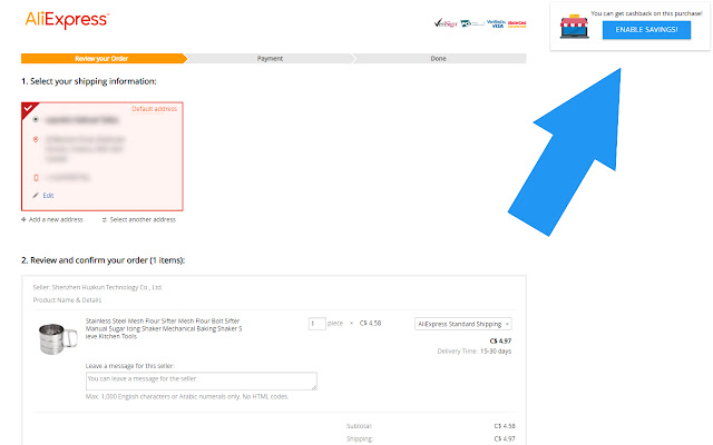 CyberShopper  from Chrome web store to be run with OffiDocs Chromium online