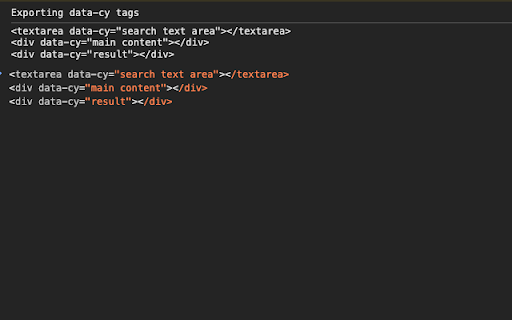 cypress data cy highlight  from Chrome web store to be run with OffiDocs Chromium online