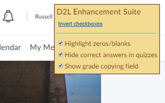 D2L Enhancement Suite  from Chrome web store to be run with OffiDocs Chromium online