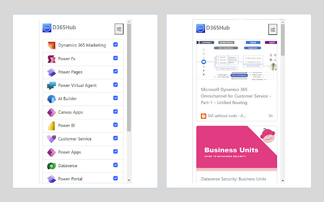 D365: Dynamics 365  Power Platform updates  from Chrome web store to be run with OffiDocs Chromium online
