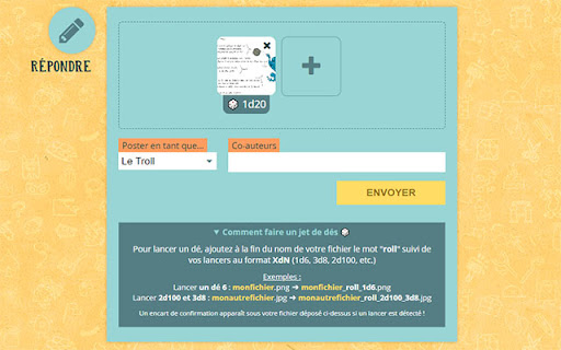 D6tron | RNG pour le Forum Dessiné  from Chrome web store to be run with OffiDocs Chromium online