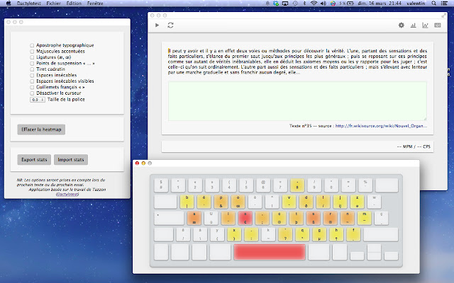 Dactylotest  from Chrome web store to be run with OffiDocs Chromium online