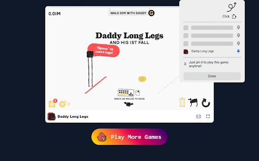 Daddy Long Legs Game Master the Art of Long Legged Running!  from Chrome web store to be run with OffiDocs Chromium online