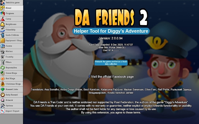 DA Friends 2  from Chrome web store to be run with OffiDocs Chromium online