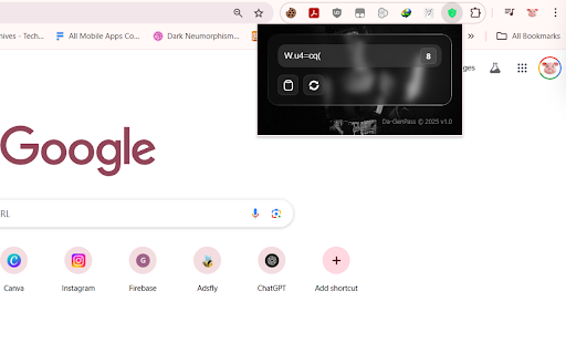 Da GenPass  from Chrome web store to be run with OffiDocs Chromium online