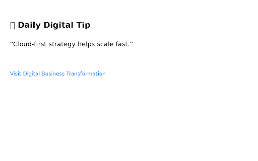 Daily Digital Tip  from Chrome web store to be run with OffiDocs Chromium online