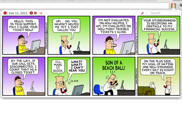 Daily Dilbert Comics  from Chrome web store to be run with OffiDocs Chromium online