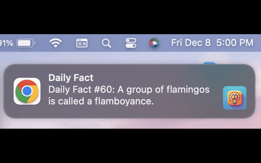 Daily Fact  from Chrome web store to be run with OffiDocs Chromium online