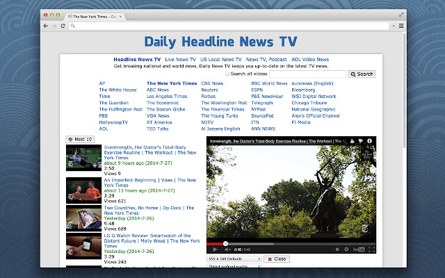 Daily Headline News TV  from Chrome web store to be run with OffiDocs Chromium online