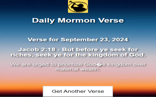 DailyMormon  from Chrome web store to be run with OffiDocs Chromium online