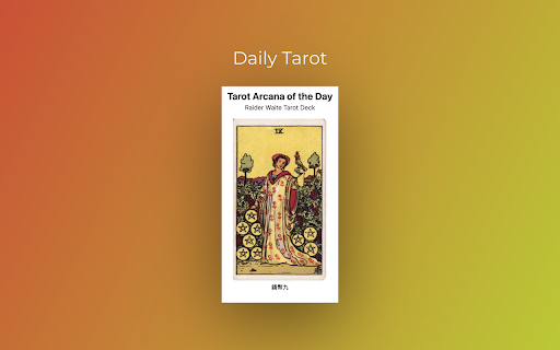 Daily Tarot  from Chrome web store to be run with OffiDocs Chromium online