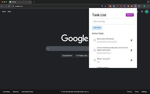 Daily Task List  from Chrome web store to be run with OffiDocs Chromium online